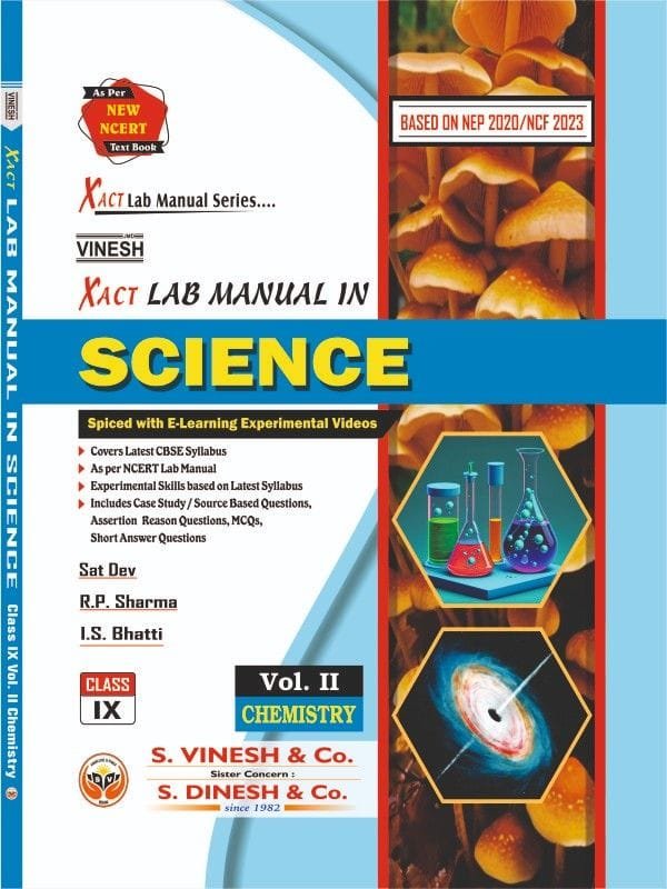 Xact Lab Manual In Science (in 3 Vol.) (Physics Vol. I, Chemistry Vol. II, Biology Vol. III) Class 9 - Image 3