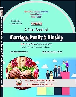 Marriage,Family & Kinship (English Medium) B.A. 3rd Year H.P.U.