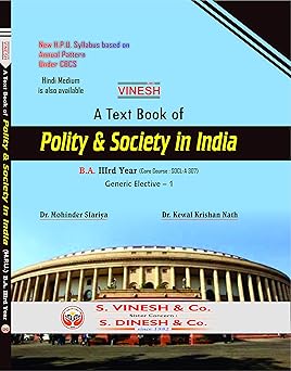 Polity & Society in India (English Medium) B.A. 3rd Year H.P.U.