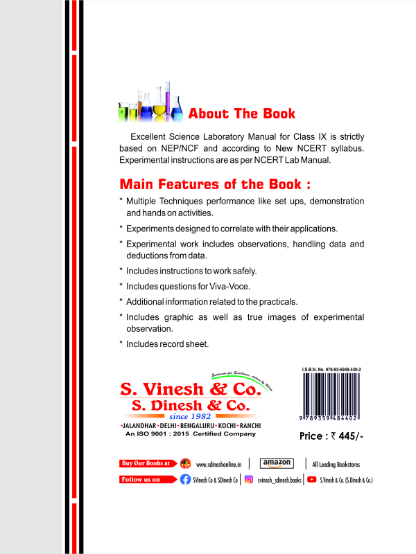 Excellent Science Laboratory Manual (Hard Bound) Class 9 - Image 2