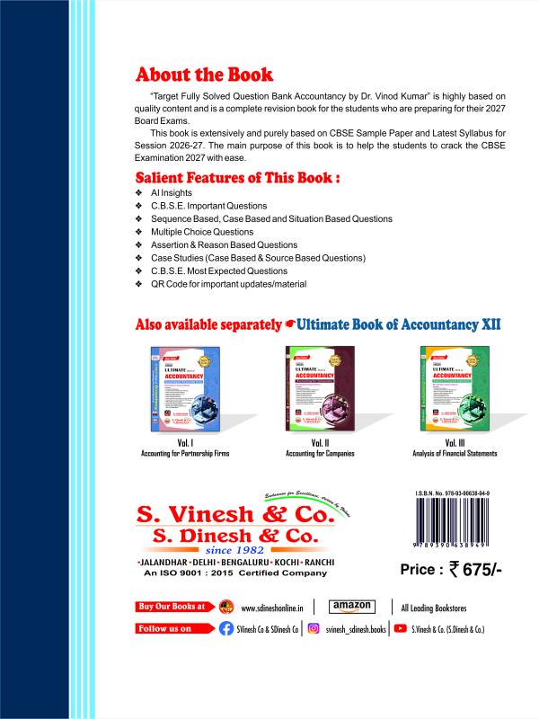 TARGET Fully Solved Question Bank Accountancy Class 12 - Image 3