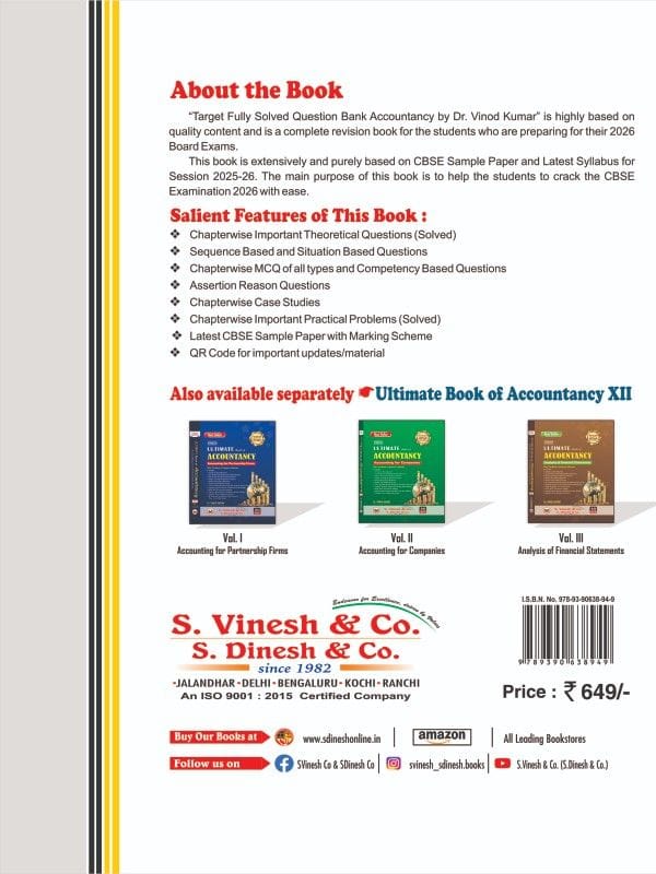 TARGET Fully Solved Question Bank Accountancy Class 12 - Image 2