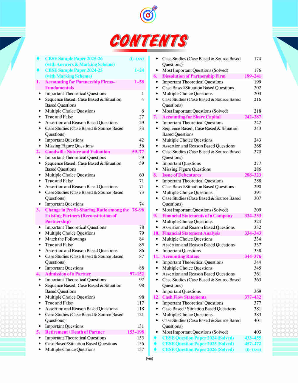 TARGET Fully Solved Question Bank Accountancy Class 12 - Image 3